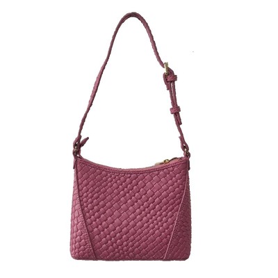Fake Braided Grain Shoulder Bag