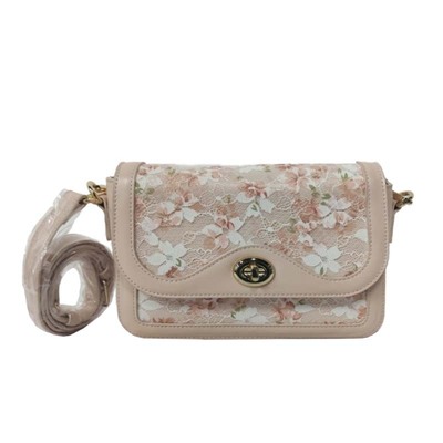 Lace Twist Lock LIDS Inclined Shoulder Bag